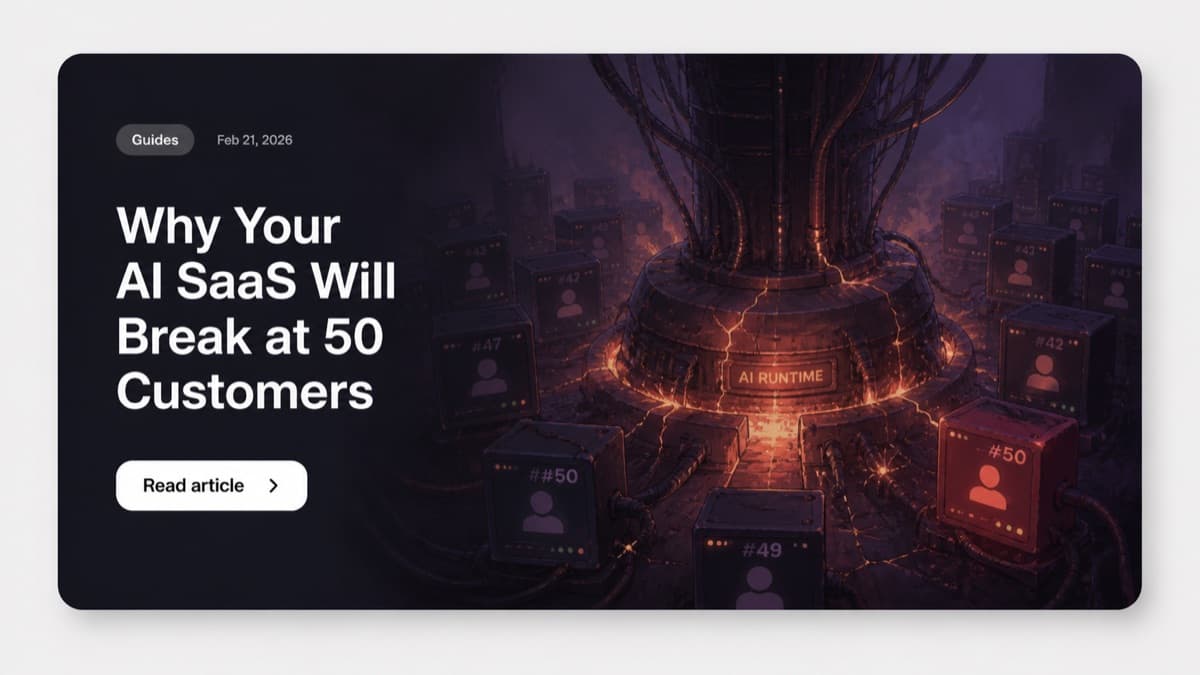 Why Your AI SaaS Will Break at 50 Customers